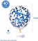 Blue Confetti Balloons, 40 Pcs 5 Inch Clear Balloons with Confetti Inside for Birthday Party Graduation Engagement Cake Topper Decor Bridal Shower Baby Shower Decoration Supplies